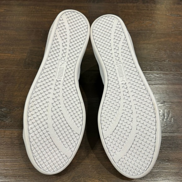 Puma Smash V2 White/Black Leather Sneaker Size 11 Women - Picture 9 of 11